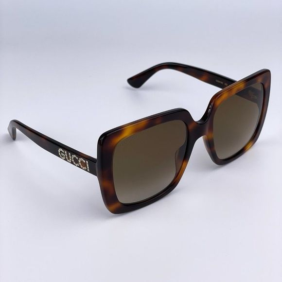 NEW Gucci Logo GG0418S 003 Havana Women Sunglasses - Picture 4 of 9